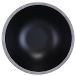 Elite Global Solutions B245060-SLVB Kobe 20 oz. Black / Silver Round Melamine Bowl - 6/Case