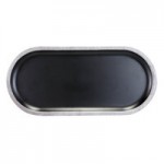 Elite Global Solutions B245060-SLVB Kobe 20 oz. Black / Silver Round Melamine Bowl - 6/Case