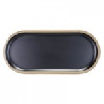 Elite Global Solutions B245060-SLVB Kobe 20 oz. Black / Silver Round Melamine Bowl - 6/Case