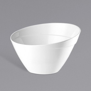 APS Balance 169.1 oz. White Slanted Melamine Display Bowl APS 84043 - 6/Case
