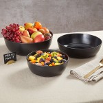 American Metalcraft Ani 169 oz. Black Round Melamine Serving Bowl - 6/Case American Metalcraft Ani 169 oz. Black Round Melamine Serving Bowl - 6/Case