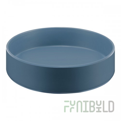 Cal-Mil Hudson 72 oz. Stone Blue Raised Rim Melamine Bowl