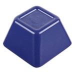 Vollrath V2220030 5 oz. Blue / White Extra-Small Square Melamine Bowl