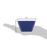 Vollrath V2220030 5 oz. Blue / White Extra-Small Square Melamine Bowl