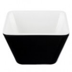 Vollrath V2220030 5 oz. Blue / White Extra-Small Square Melamine Bowl