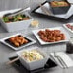 Acopa Rittenhouse 20 oz. Square White Melamine Bowl - 12/Case