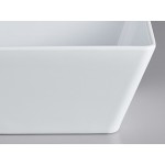 Acopa Rittenhouse 20 oz. Square White Melamine Bowl - 12/Case