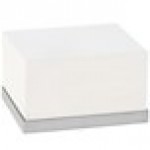 Cal-Mil 3025-55 Luxe White Rectangular Riser with Stainless Steel Base - 12