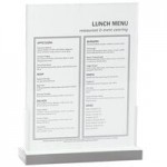 Cal-Mil 3025-55 Luxe White Rectangular Riser with Stainless Steel Base - 12