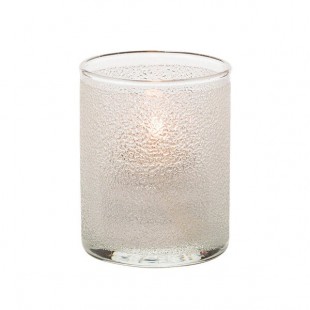 Hollowick 5176CI Clear Ice Glass Cylinder Tealight Hollowick 5176CI Clear Ice Glass Cylinder Tealight