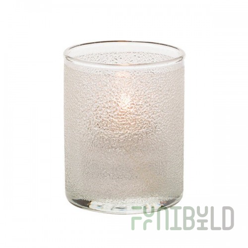 Hollowick 5176CI Clear Ice Glass Cylinder Tealight