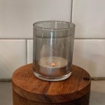 Hollowick 5176CI Clear Ice Glass Cylinder Tealight