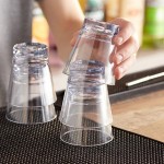 Choice 9 oz. Customizable SAN Plastic Stackable Rocks / Old Fashioned Glass - 24/Case