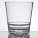 Choice 9 oz. Customizable SAN Plastic Stackable Rocks / Old Fashioned Glass - 24/Case