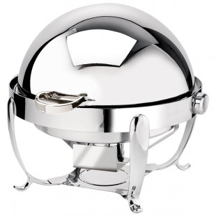 Eastern Tabletop 3118 Park Avenue 8 Qt. Round Stainless Steel Roll Top Induction / Traditional Chafer Eastern Tabletop 3118 Park Avenue 8 Qt. Round Stainless Steel Roll Top Induction / Traditional Chafer