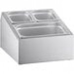 ServSense Stainless Steel Hotel Pan Organizer Set with (2) 1/6 and (1) 1/3 Size Pans