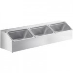 ServSense Stainless Steel Hotel Pan Organizer Set with (2) 1/6 and (1) 1/3 Size Pans