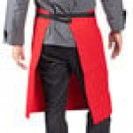 Uncommon Chef 3118 Red Customizable 100% Cotton Canvas Mod Waist Apron with Black Webbing and 3 Pockets - 24