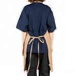 Uncommon Chef 3004 Khaki Customizable Poly-Cotton Twill Bib Apron with 3 Pockets - 34