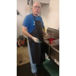 Choice Black 38 Mil Heavy Weight Vinyl Dishwasher Apron - 40