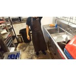Choice Black 38 Mil Heavy Weight Vinyl Dishwasher Apron - 40