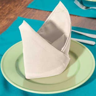 Intedge Ivory 100% Polyester Cloth Napkins, 18