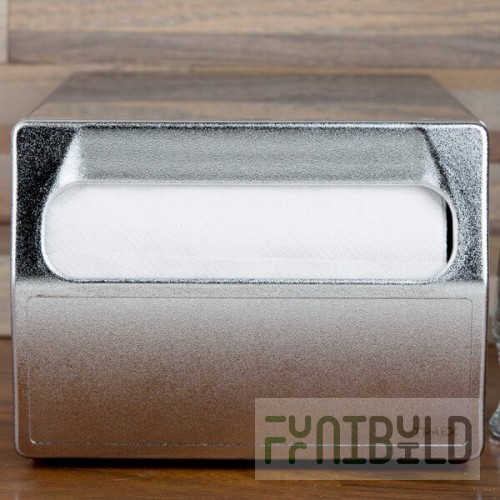 Vollrath 6512-28 Stainless Steel One Sided Countertop Fullfold Napkin Dispenser with Chrome Faceplate