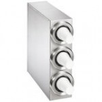 Vollrath 58823-A-A-A Stainless Steel 3-Slot Vertical 8 - 44 oz. Countertop Cup Dispenser Cabinet Vollrath 58823-A-A-A Stainless Steel 3-Slot Vertical 8 - 44 oz. Countertop Cup Dispenser Cabinet