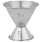 American Metalcraft J212 0.5 oz. & 1.5 oz. Stainless Steel Jigger