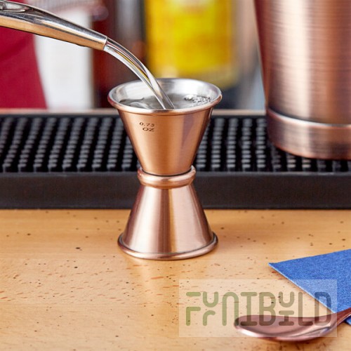 Acopa 0.5 oz. & 0.75 oz. Copper Japanese Jigger