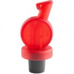Franmara Transparent Red Auto-Close Top Medium Speed Pourer 8000-21 BU - 12/Pack Franmara Transparent Red Auto-Close Top Medium Speed Pourer 8000-21 BU - 12/Pack