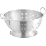 Choice 16 Qt. Heavy-Duty Aluminum Colander with Base and Handles Choice 16 Qt. Heavy-Duty Aluminum Colander with Base and Handles