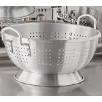 Choice 16 Qt. Heavy-Duty Aluminum Colander with Base and Handles Choice 16 Qt. Heavy-Duty Aluminum Colander with Base and Handles