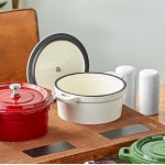 Valor 8 oz. Arctic White Enameled Mini Cast Iron Pot with Cover Valor 8 oz. Arctic White Enameled Mini Cast Iron Pot with Cover