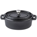 Libbey CIS-27 11 oz. Mini Cast Iron Oval Dutch Oven - 12/Case Libbey CIS-27 11 oz. Mini Cast Iron Oval Dutch Oven - 12/Case