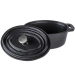 Libbey CIS-27 11 oz. Mini Cast Iron Oval Dutch Oven - 12/Case Libbey CIS-27 11 oz. Mini Cast Iron Oval Dutch Oven - 12/Case