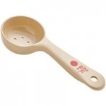 Carlisle 492908 Measure Misers 4 oz. Forest Green Acetal Short Handle Perforated Portion Spoon