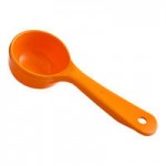 Carlisle 492908 Measure Misers 4 oz. Forest Green Acetal Short Handle Perforated Portion Spoon