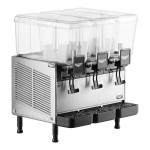 Vollrath VBBD3-37-S Triple 3.17 Gallon Bowl Refrigerated Beverage Dispenser with Stirring Paddle Circulation - 115V Vollrath VBBD3-37-S Triple 3.17 Gallon Bowl Refrigerated Beverage Dispenser with Stirring Paddle Circulation - 115V
