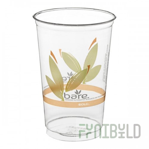 Bare by Solo RTN20BARE Eco-Forward 20 oz. RPET Straight Wall Cold Cup - 1,000/Case