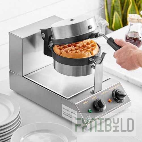 Carnival King WBM13 Non-Stick Belgian Waffle Maker with Timer - 120V