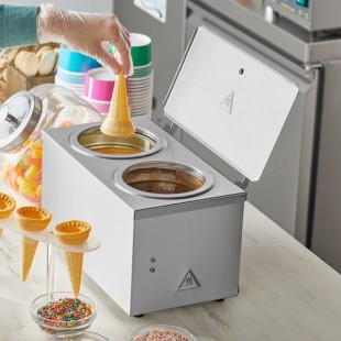 Carnival King 3 Qt. Double Cone Dip Warmer - 120V, 200W Carnival King 3 Qt. Double Cone Dip Warmer - 120V, 200W
