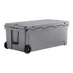 CaterGator CG200PGW Gray 210 Qt. Mobile Rotomolded Outdoor Cooler / Ice Chest