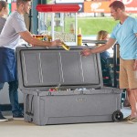 CaterGator CG200PGW Gray 210 Qt. Mobile Rotomolded Outdoor Cooler / Ice Chest