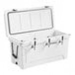 CaterGator JB100WH White 3 Faucet 106 Qt. Insulated Jockey Box with 100 ft. Coils