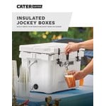 CaterGator JB100WH White 3 Faucet 106 Qt. Insulated Jockey Box with 100 ft. Coils