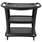 Rubbermaid® FG9T6800BLA Black Executive Three Shelf Bussing Cart Rubbermaid® FG9T6800BLA Black Executive Three Shelf Bussing Cart