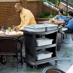 Rubbermaid® FG9T6800BLA Black Executive Three Shelf Bussing Cart Rubbermaid® FG9T6800BLA Black Executive Three Shelf Bussing Cart