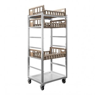 New Age 7 Box Mobile Aluminum Produce Crisping Rack 95136