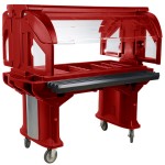 Cambro VBR5158 Hot Red 5' Versa Food / Salad Bar with Standard Casters Cambro VBR5158 Hot Red 5' Versa Food / Salad Bar with Standard Casters